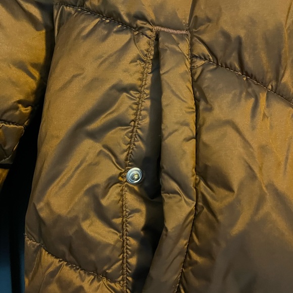 Women’s puffer coat with hood. Copper color - Picture 3 of 6